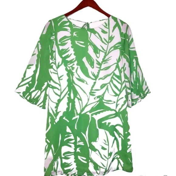 LILLY PULITZER for Target Boom Boom Palm Leaf Tie Back Dress Size XS in Green - Picture 8 of 15